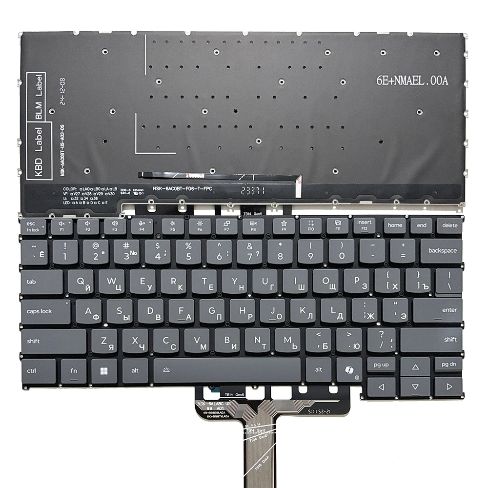 Teclado retroiluminado EE.UU./Ruso/Español para Lenovo ThinkBook 14 G8 IAL IRL 21SJ 21SG, ThinkBook 14 G7 ARP IML 21MV, ThinkBook 14 G6+ IMH AHP 21LD