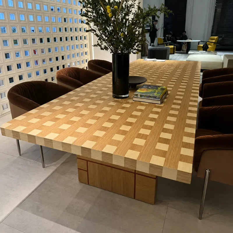 Nordic Antique Solid Wood Dining Table Wabi Sabi Retro Rectangular Home Furniture Creative Negotiation Desk
