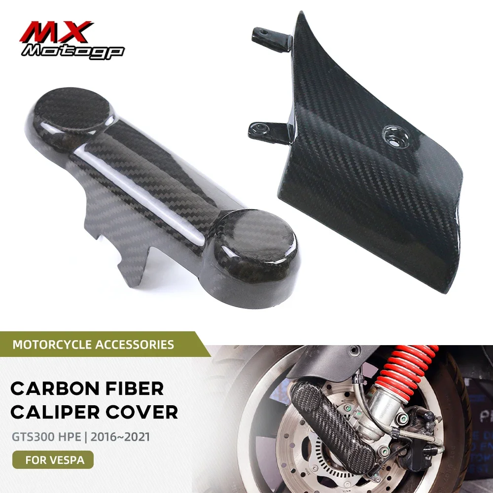 Motorcycle Carbon Fiber Front Wheel Swingarm Guard Caliper Cover For Vespa GTS300 HPE CTS 300 Motocross Accessories Fairing Kit