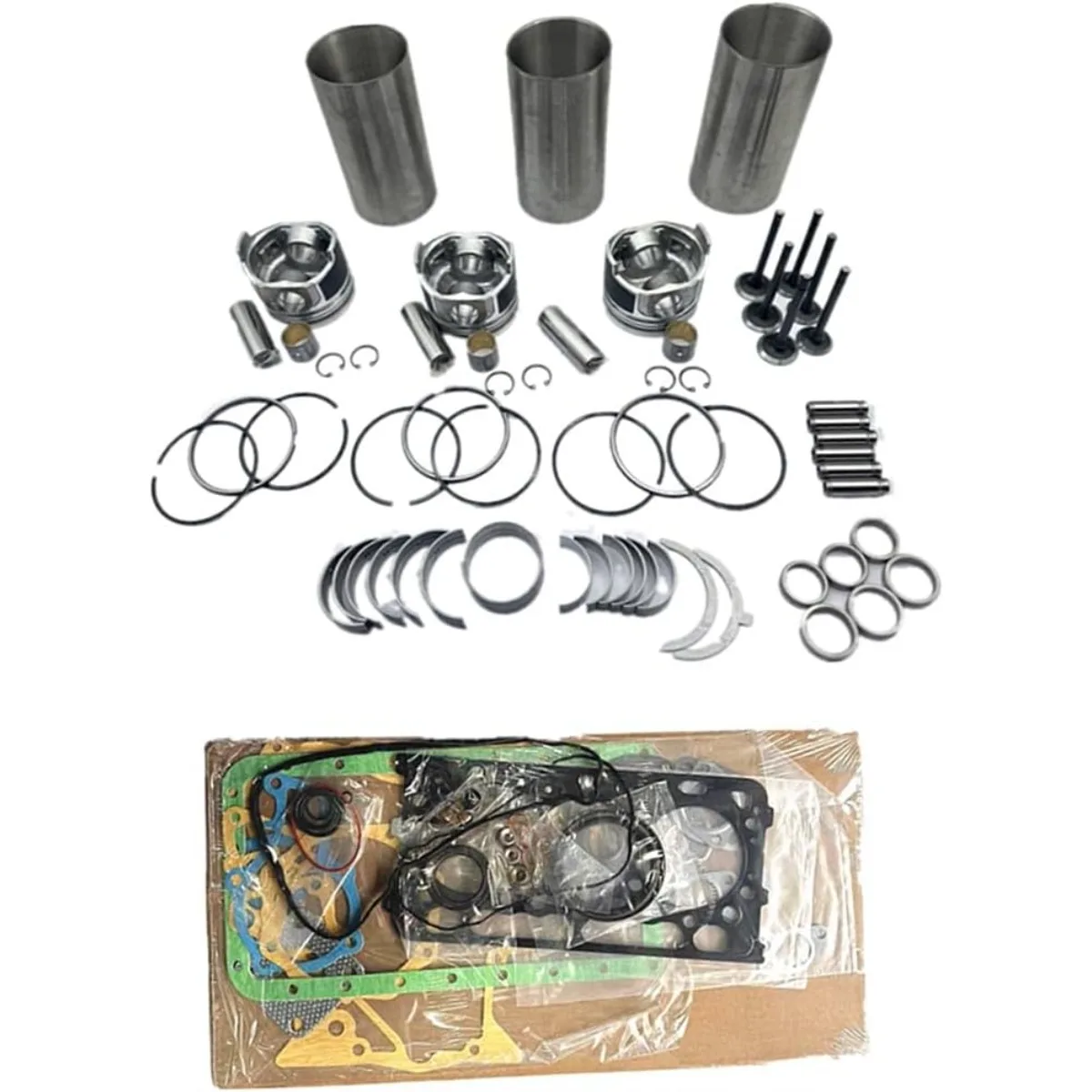 Kit de Reparación Completo D902 Compatible con el Motor Kubota D902EBH D902-ES02, Tractores KX41-3 BX24 BX25 1J091-21110