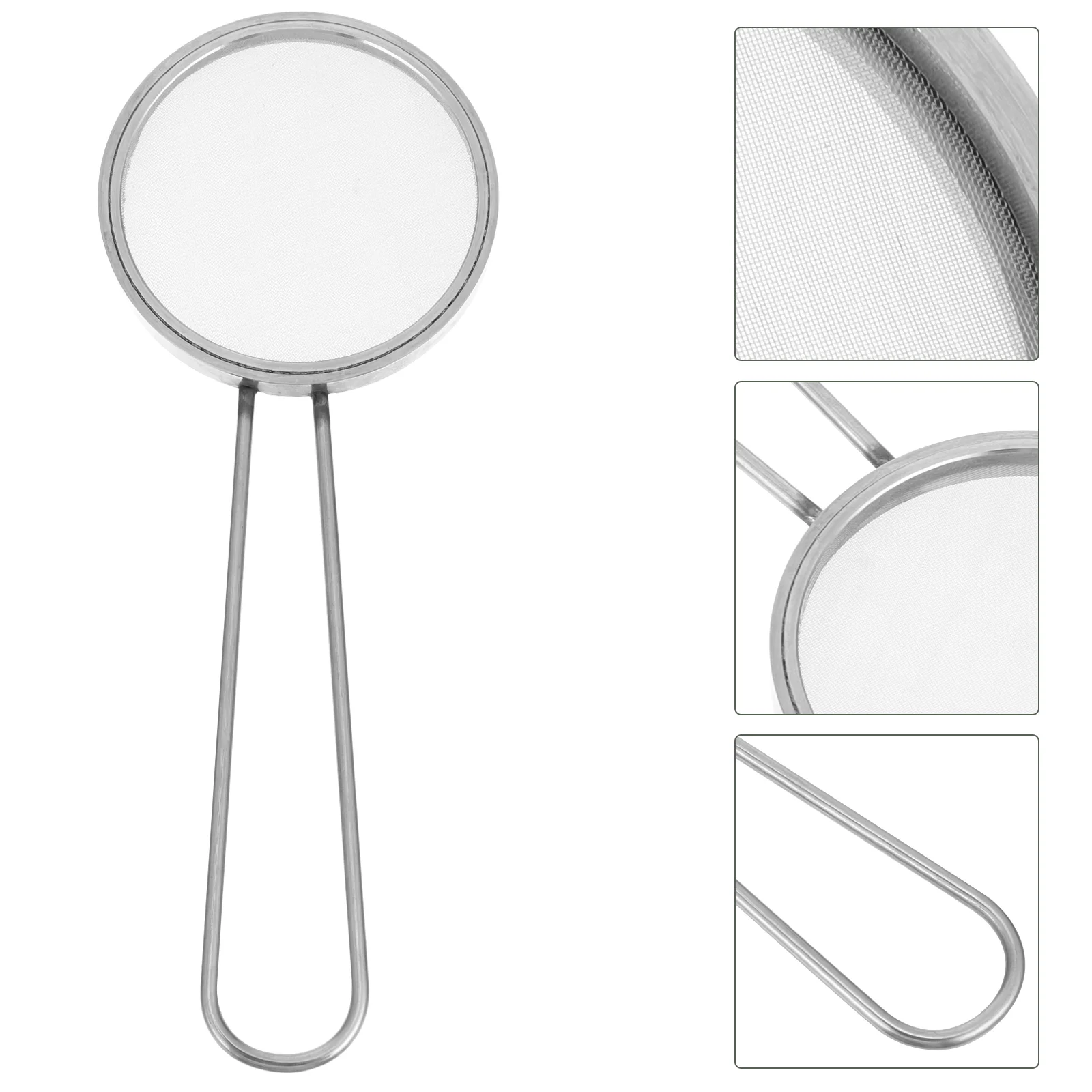 

150 Mesh Strainer Cell Sieve Stainless Steel Tool Major Filter Silver with Handle Standard