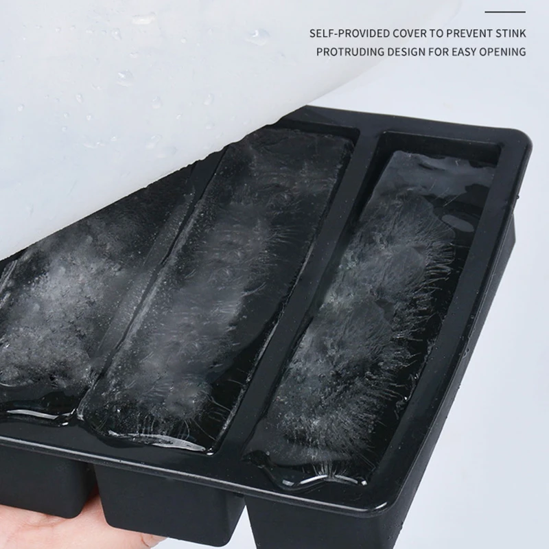 Strip Ice Tray Silicone Mold DIY Whiskey Ice Cubes Ice-Cream Brick Ice Maker Iced Jelly Silicone Mold