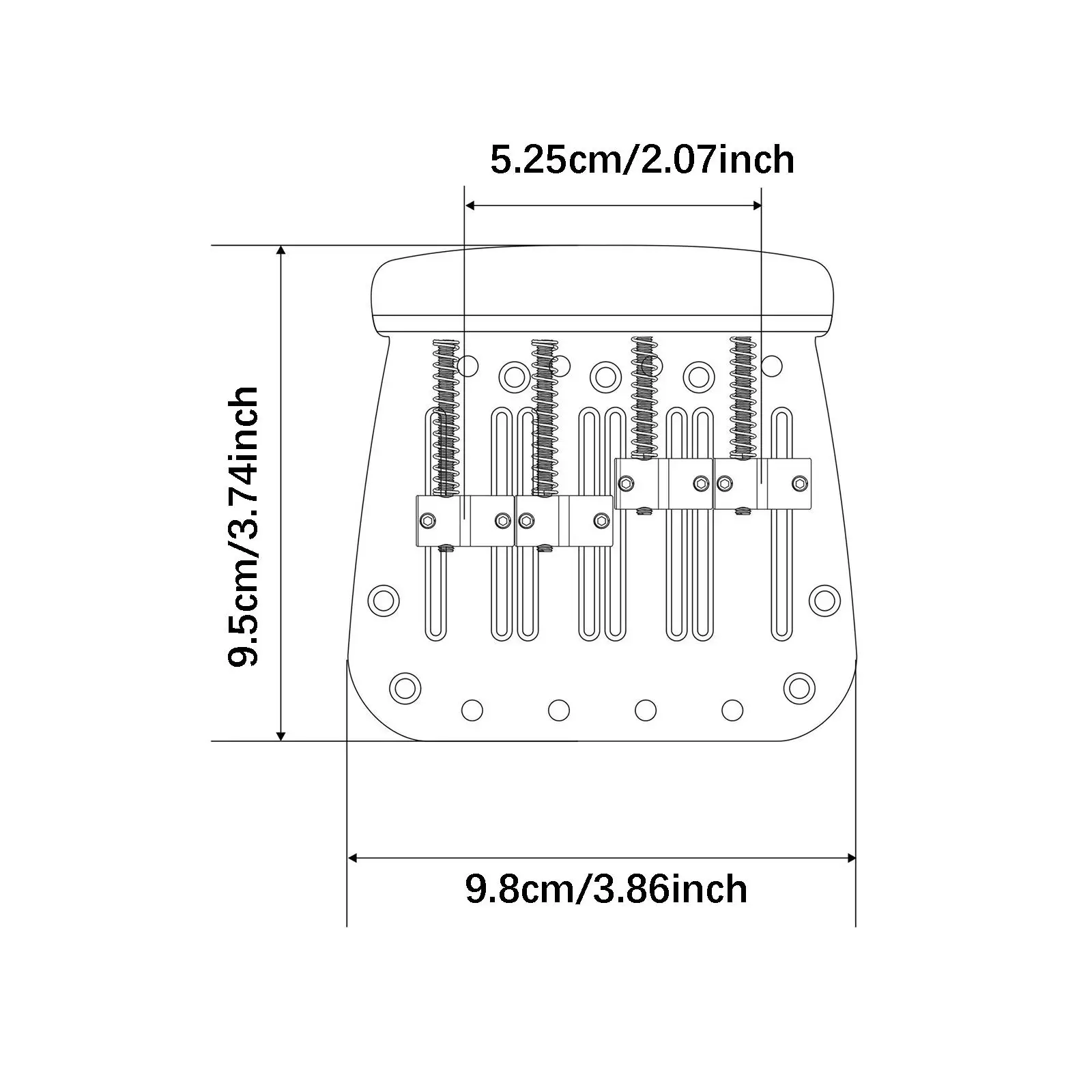 Precision 4 String Bass Bridge Metal Spare Part for Bass Guitar Accessories and Electric Guitar Component Upgrade