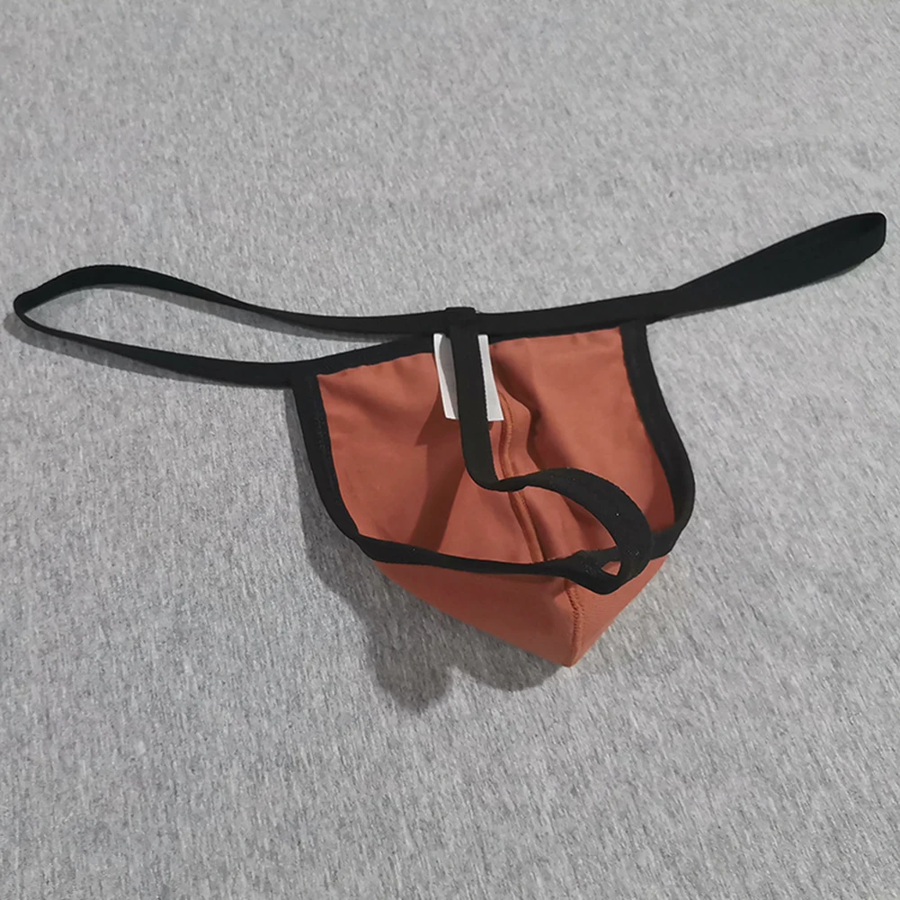 Thin Breathable Cotton Men's Underwear Thong with Supportive Pouch Soft Lightweight Underpants G String Style for Everyday Wear