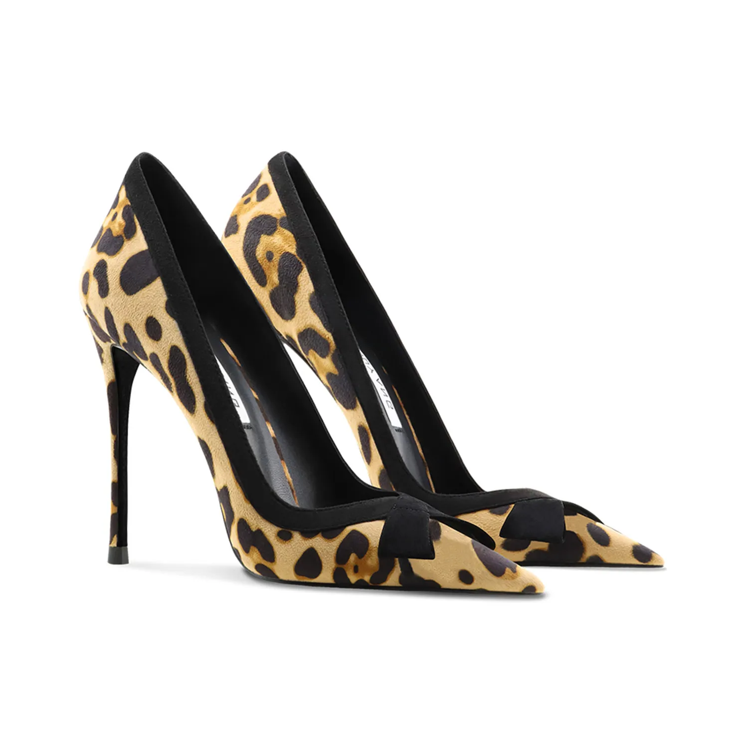 Yuejinlong Leopard Print Stiletto Heels Crisscross Straps Suede Pumps Elegant Office Party Dress Shoes 2026