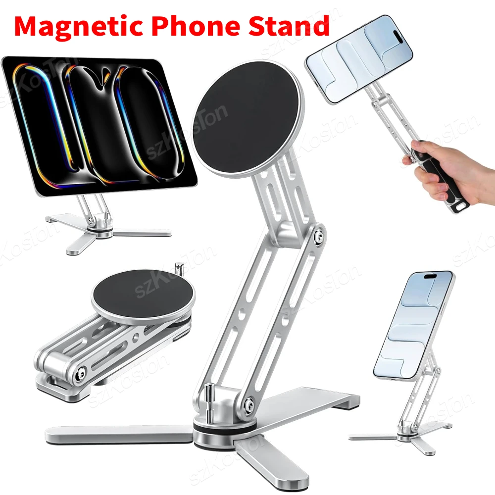 

Магнитная подставка-трипод для iPad, универсальная, с режимами использования: настольный и портативный, для iPad Pro, телефона, портативный держатель для планшета