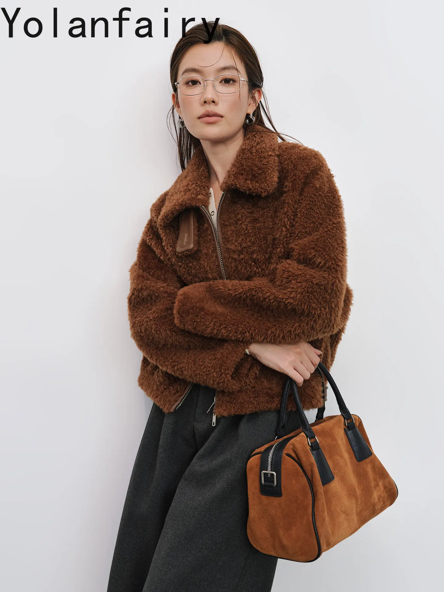 YOLANFAIRY High-end 100% Real Fur Coats Women Luxury Winter Merino Sheepskin Shearling Natural Fur Jacket Genuine Coat 2026