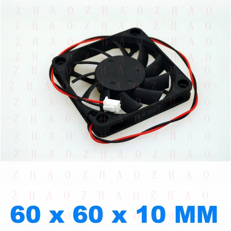L+ for Delta 6010 DC12V 60x60x10mm EFB0612LA 0.84W 2Pin Cooling Fan Ball Bearing 2-Wire