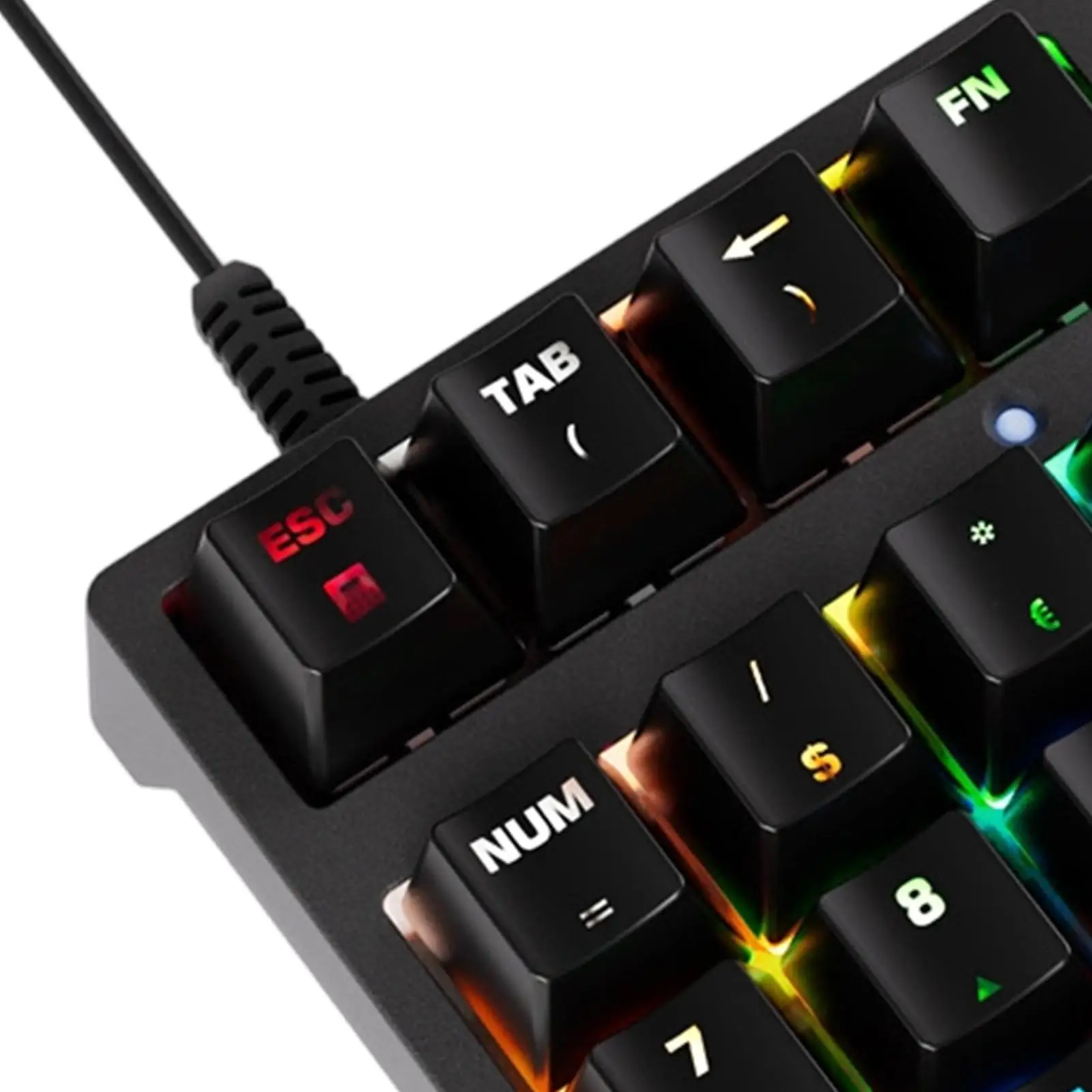 

Цифровая клавиатура Механическая 17-клавишная подключаемая компьютерная цифровая клавиатура для ПК Настольный ноутбук Программисты финансовых анализа