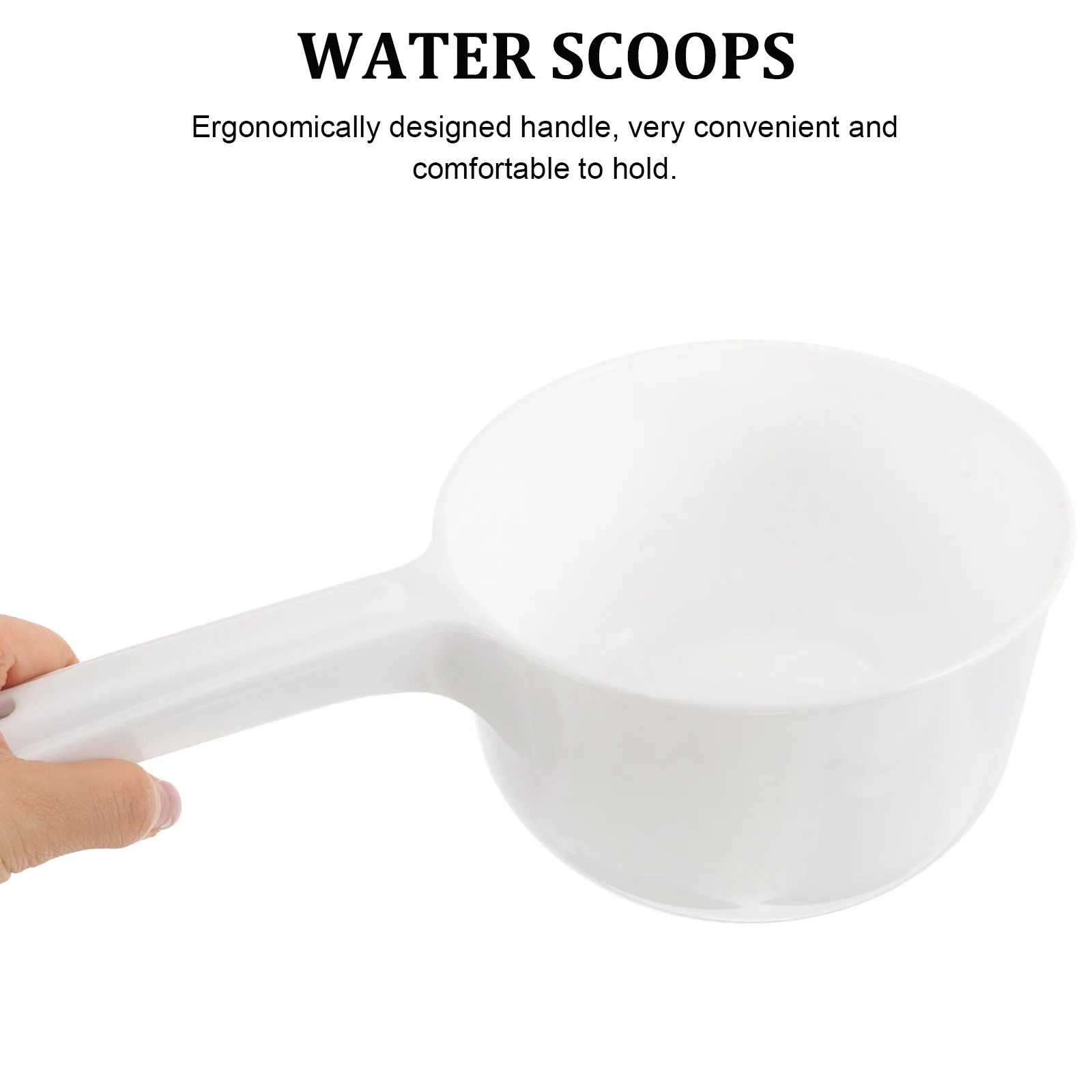 

3pcs Water Scoop Ladle Household Bathing Shower Multi-function PP Container Dipper Large Capacity Kitchen Garden