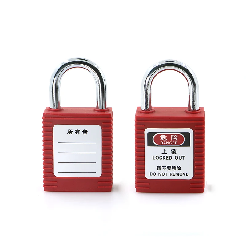 Safety Lockout Padlock in Engineering Plastics 25 Steel Shackle OSHA LOTO Hazardous Energy Isolation Keyed-Different Keyed-alike