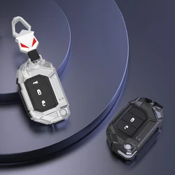 Zinc Alloy 2 3 4 Buttons Car Key Case Cover For Jeep Wrangler JL TJ Gladiator JT 2018 2019 Remote Keyless Shell Holder Accessori