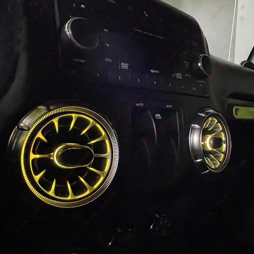 LED Air Outlet vent Ambient Light For Jeep Wrangler Interior Front Console Air Condition for JK JL 2007-2022 AC Vent Turbo Style