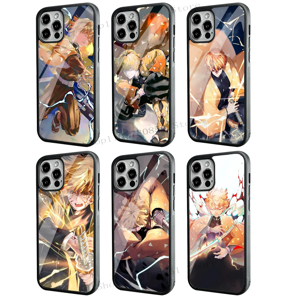 Anime Demon Slayer Kimetsu No Yaiba Agatsuma Zenitsu Phone Case Strong Magnetic For IPhone 15 14 13 Pro Max 11 12 Mini Alex