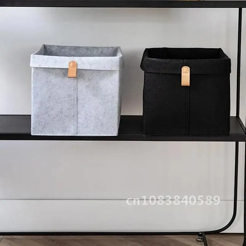 

Gray Socks Box Baskets Black Sundries Tea Bedroom Closet Cloth Drawer Felt Decor Storage Table Living Bathroom Organizer Home