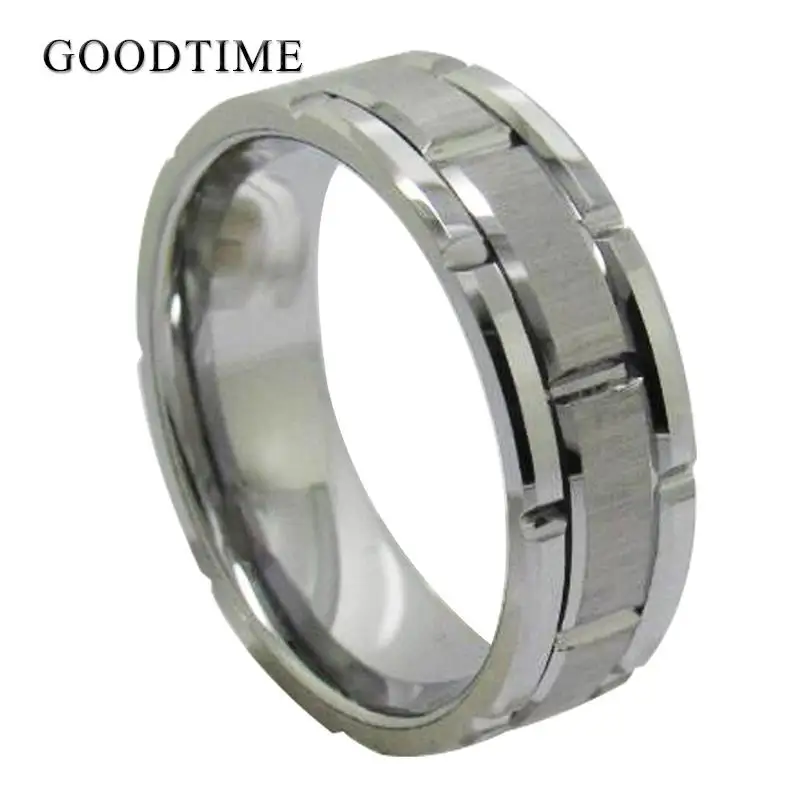 

Luxury Male Tungsten Carbide Ring 8MM Engagement Wedding Band Jewelry Accessories Birthday Gift For Men Husband