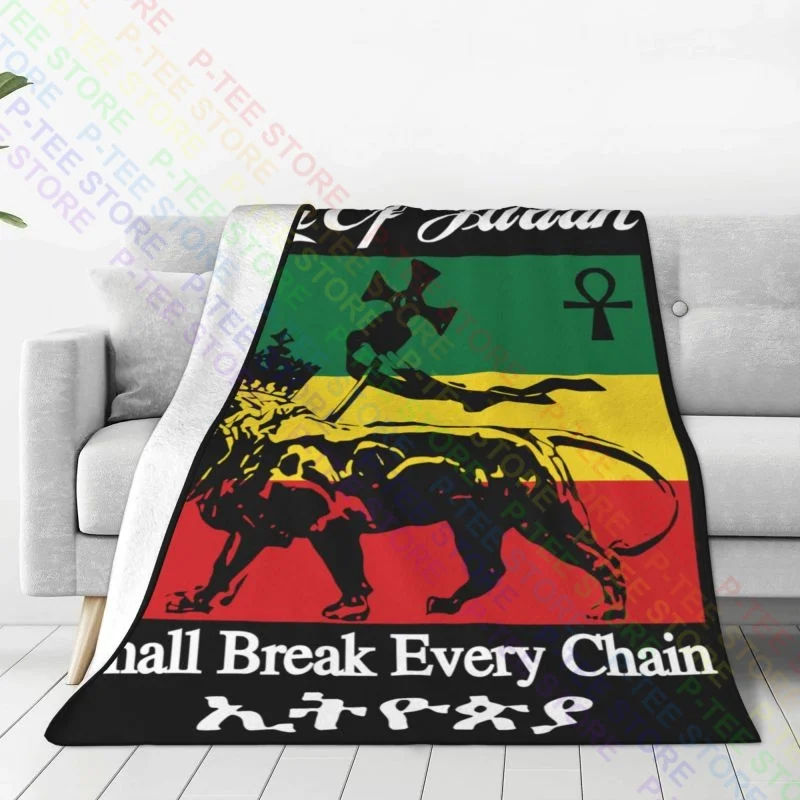 Reggae Jah Rastafari Haile Selassie Vybz Kartel Lion Of Judah Blanket Raschel Lightweight Faux Fur Mink