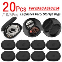 5-20Pcs KZ Earphone Storage Bag Portable PU Square Wired Earbuds Protective Absorption Universal Headset Case Container for BA10