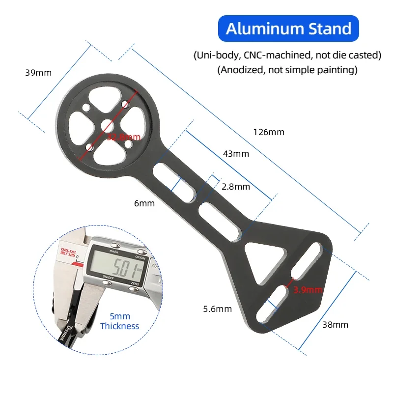 Out Front Bike Computer Mount for Garmin Bryton Wahoo Fit Integrated Handlebar Camera Lamp Stand Bracket W/Thumb Tightening Bolt