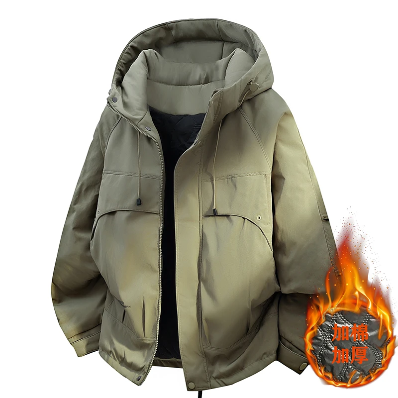 

Мужская уличная хлопковая куртка с капюшоном, стильная, крутая, ветрозащитная, дышащая, штурмовая командная куртка, качественная, удобная, повседневная