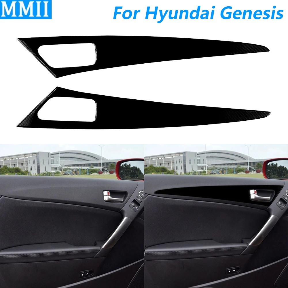 

For Hyundai Genesis Coupe 2013-2016 Piano Black Inner Door Handle Switch Panel Cover Trim Car Accessories Decoration Sticker