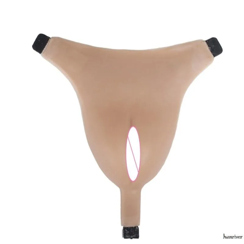 Silicone T-back Women Panty Camel Toe Female Fake Vagina Women Underwear Crossdress Cosplay Fake Breast Costume Transgender