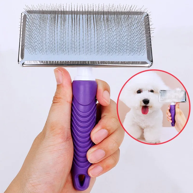 

Dog Comb Massage Dogs Brush Long Teeth Cat Comb Pet Hair Remover Dog Grooming Brush Stainless Steel Combs for Dogs Hair Cleaning