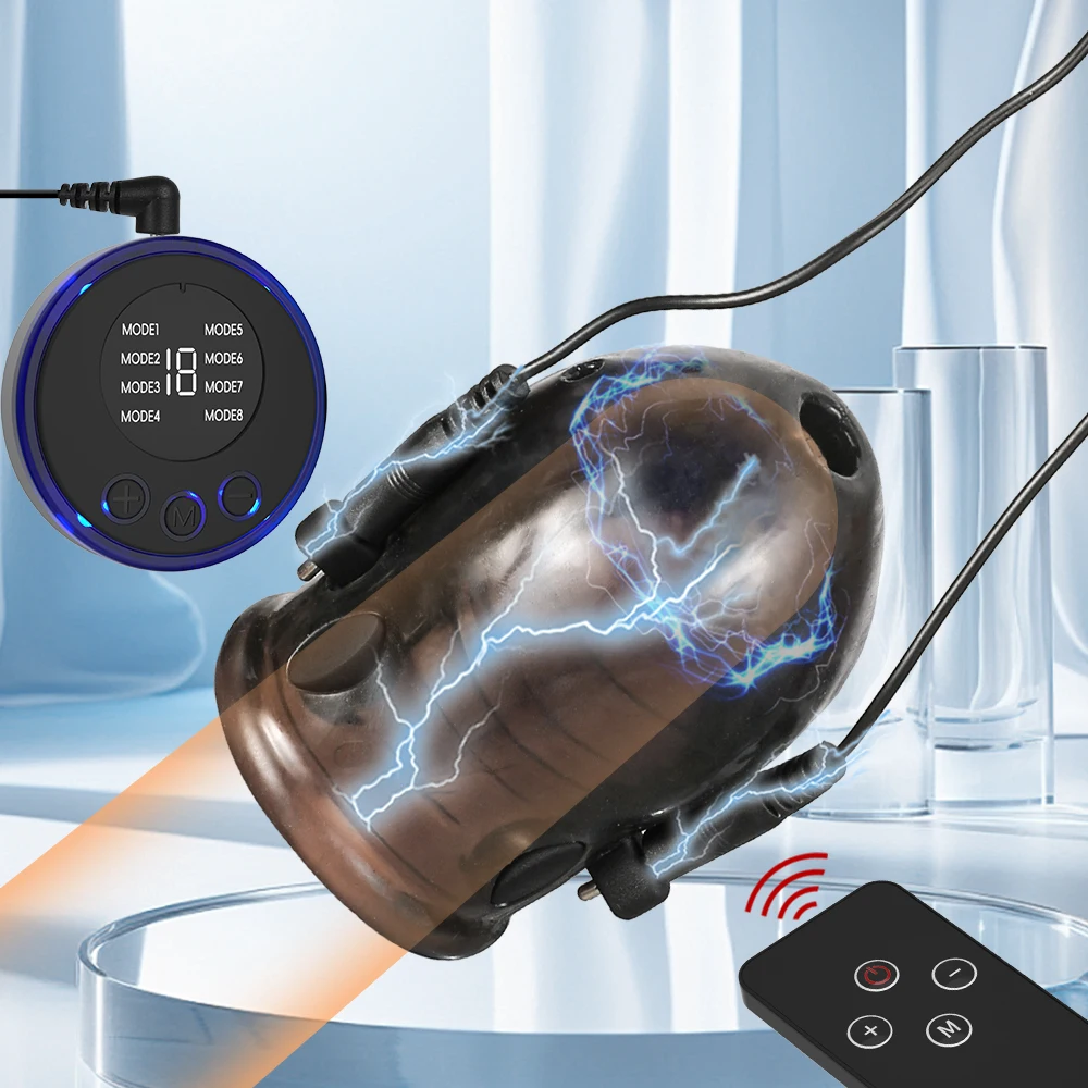 ذكر القضيب قفل خاتم الديك الانتصاب تأخير القذف صدمة كهربائية صدمة كهربائية القضيب الدائري قابلة لإعادة الاستخدام كوكرينج الجنس لعب الكبار