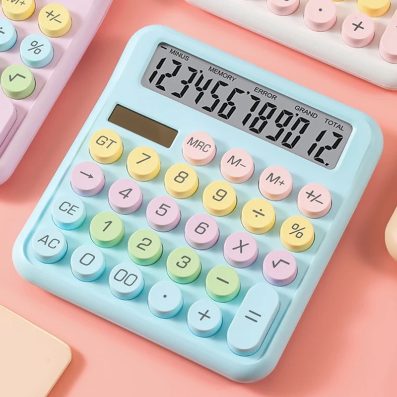 Candy-Colored Desktop Calculator For Office & School, Student Stationery, Ideal For Calculations