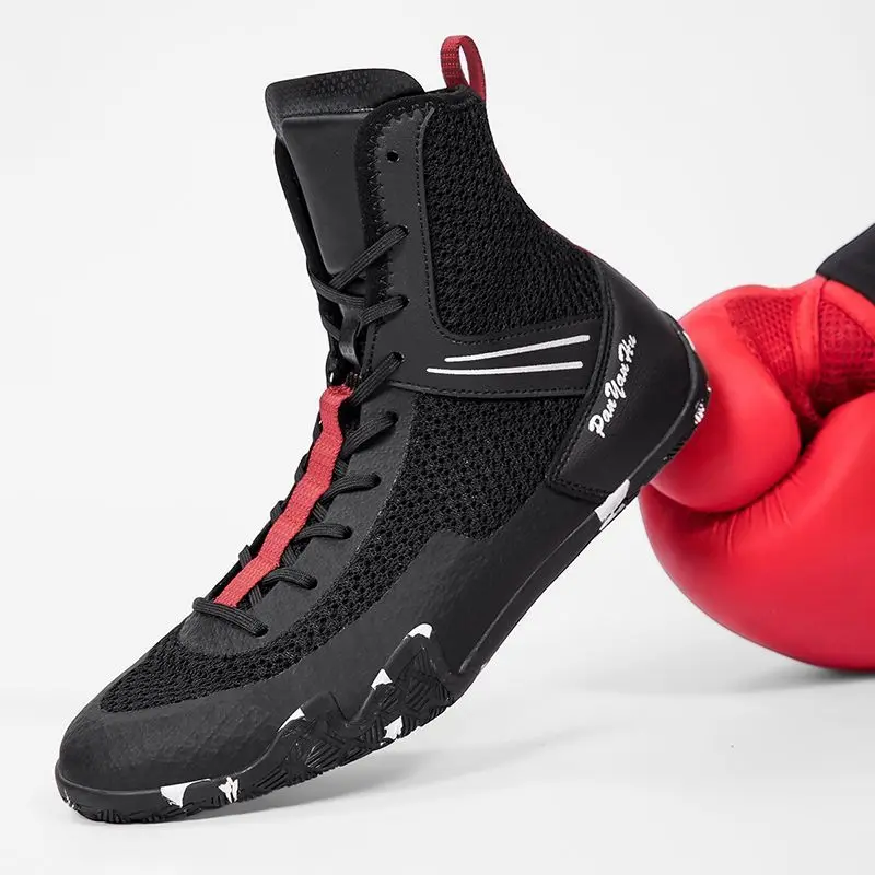 

Боксерские кроссовки 2026 года: мужские, высококачественные, нескользящие, для тренировок в зале, высокие, для молодежи, для занятий борьбой в помещении