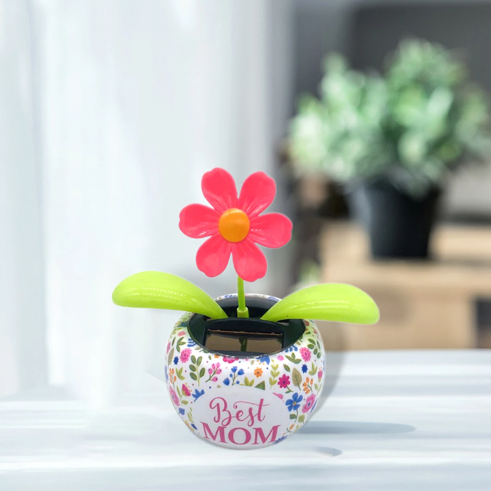 Boneca dança de inseto movida a energia solar, decoração para casa, carro, ornamento, vaso de flores amarelas, flor e abelha