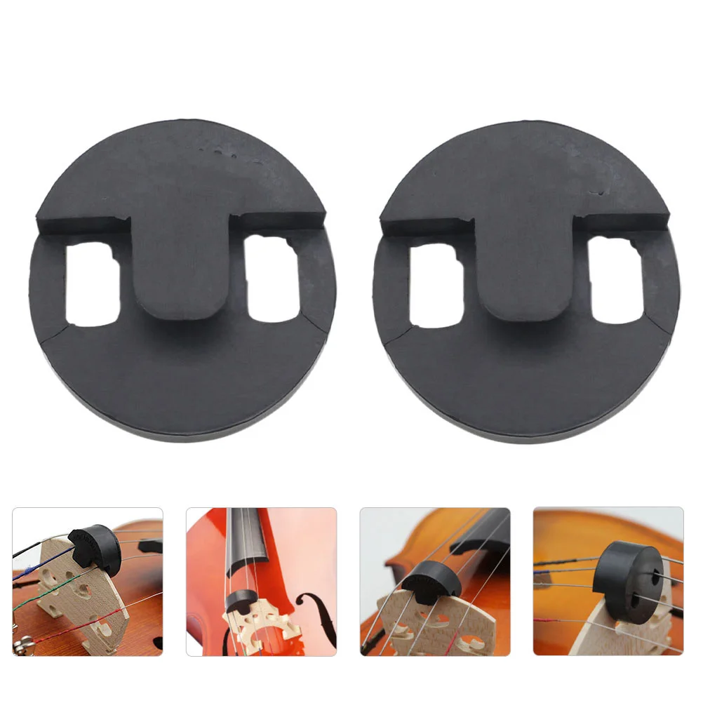 

2 Pcs Rubber Cello Mute Supply Durable for Violoncello Practice Professional Sordine