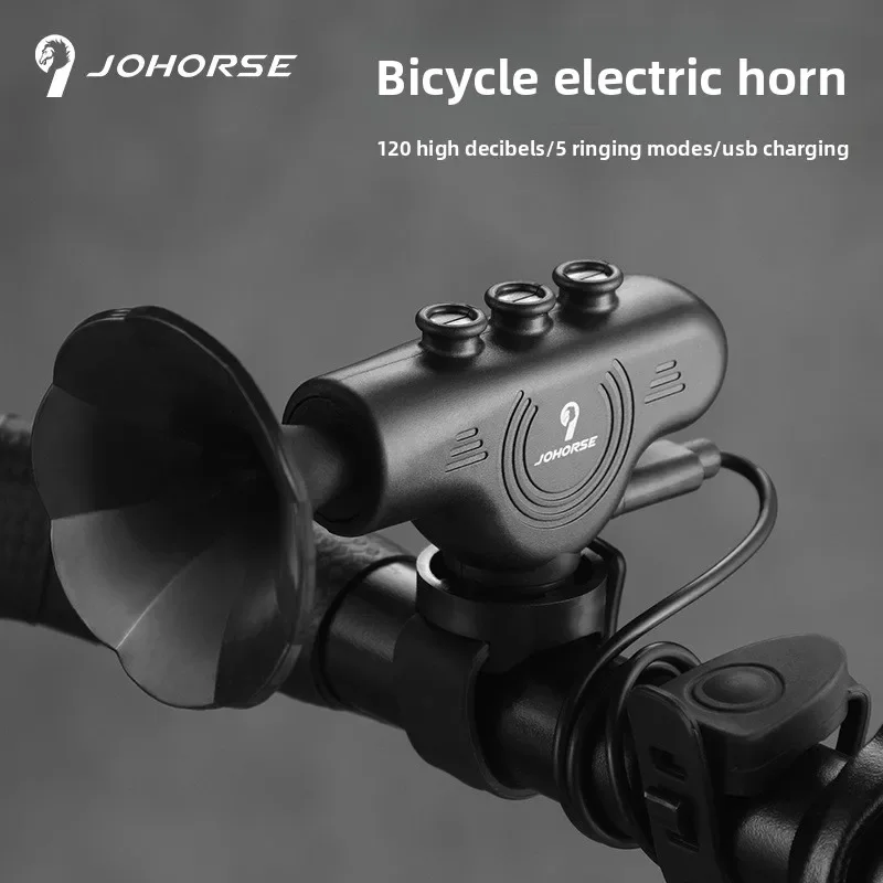 

Bicycle Electronic Bell Scooter E-bike Trumpet Alarm Bike Bell USB Charge Cycling Warning Alert Safety Riding Waterproof 120dB