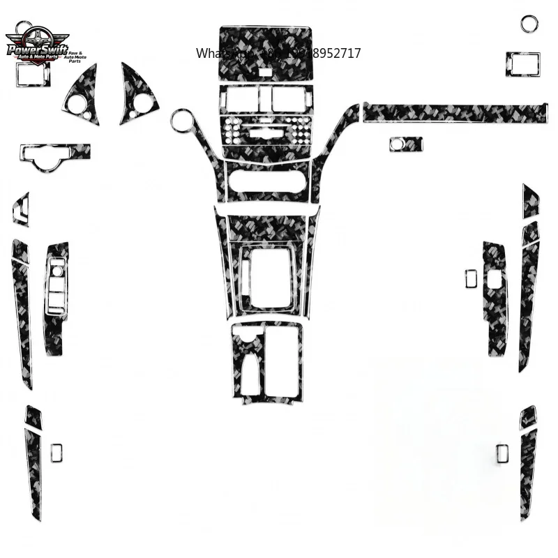 

Suitable for W204 Old C-Class 07-11 Models Liftgate Panel Central Control Gear Carbon Fiber Forged Car Interior