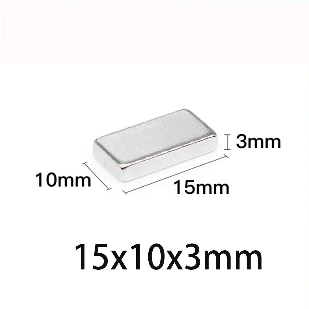 15x10x1 15x10x2 15x10x3 N35 Magnet Rectangle Square Neodymium Block Strong Search Magnetic Industrial Motor Generator Customised