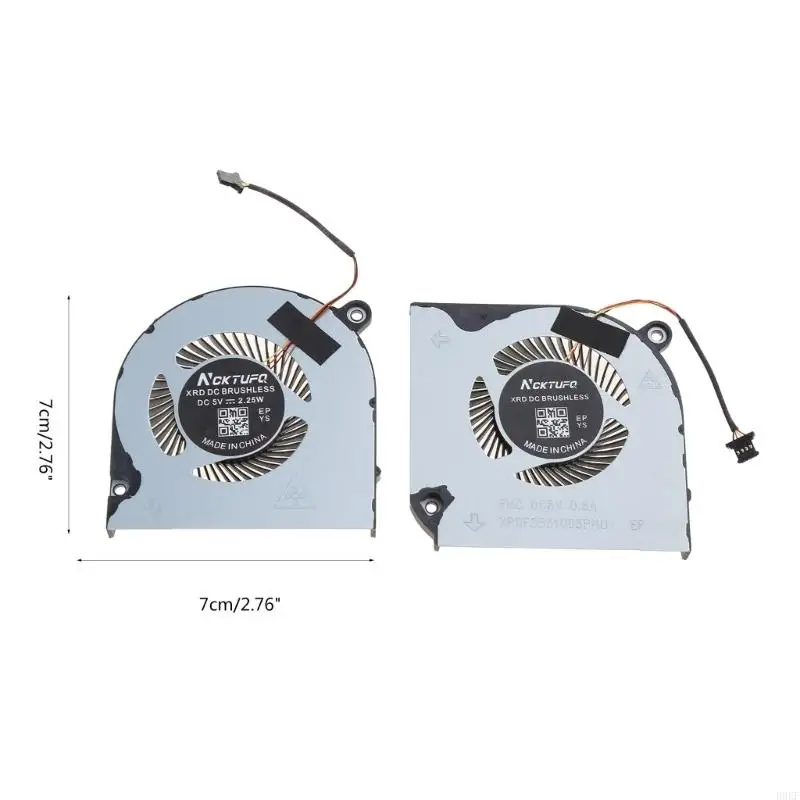 B0KF CPU Fan Cooler Portable Power Power GPU Radiator untuk Nitro5 AN515-43 AN515-54