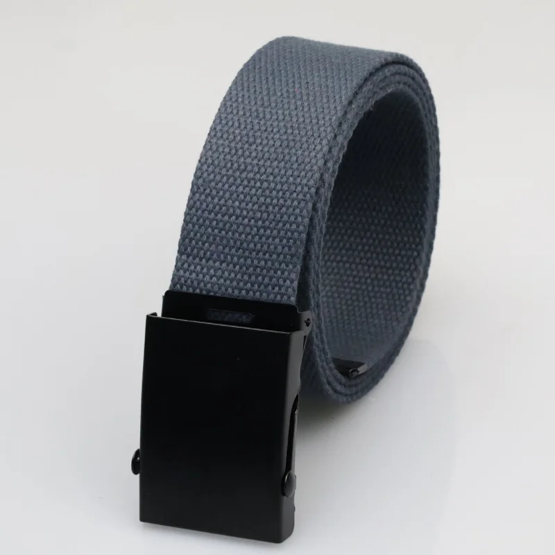 3,8 cm Casual Canvas Gürtel Silber Legierung Schnalle Einfarbig Outdoor Bequeme Baumwolle Sport Gürtel Unisex – Detail 7