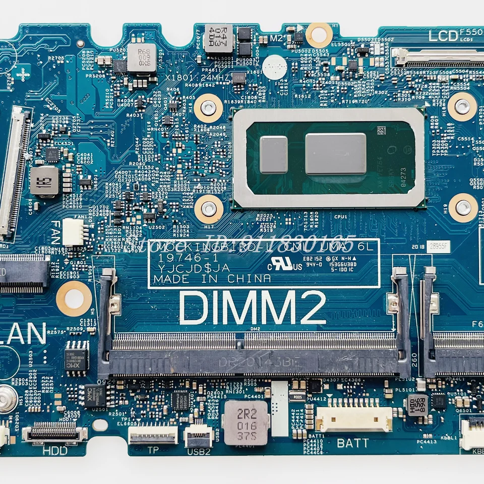 19746-1 For Dell Latitude 3410 3510 Laptop Motherboard With i3