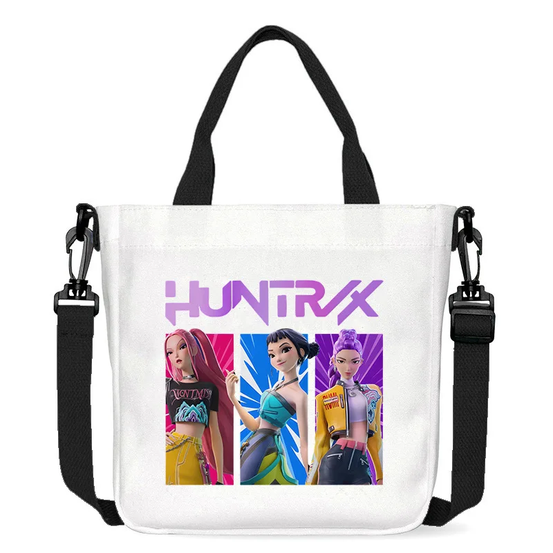 Kawaii KPop شيطان الصيادين حقيبة كتف الكرتون حقيبة يد سعة كبيرة حقيبة كروسبودي موضة المحمولة قماش تخزين أكياس هدية