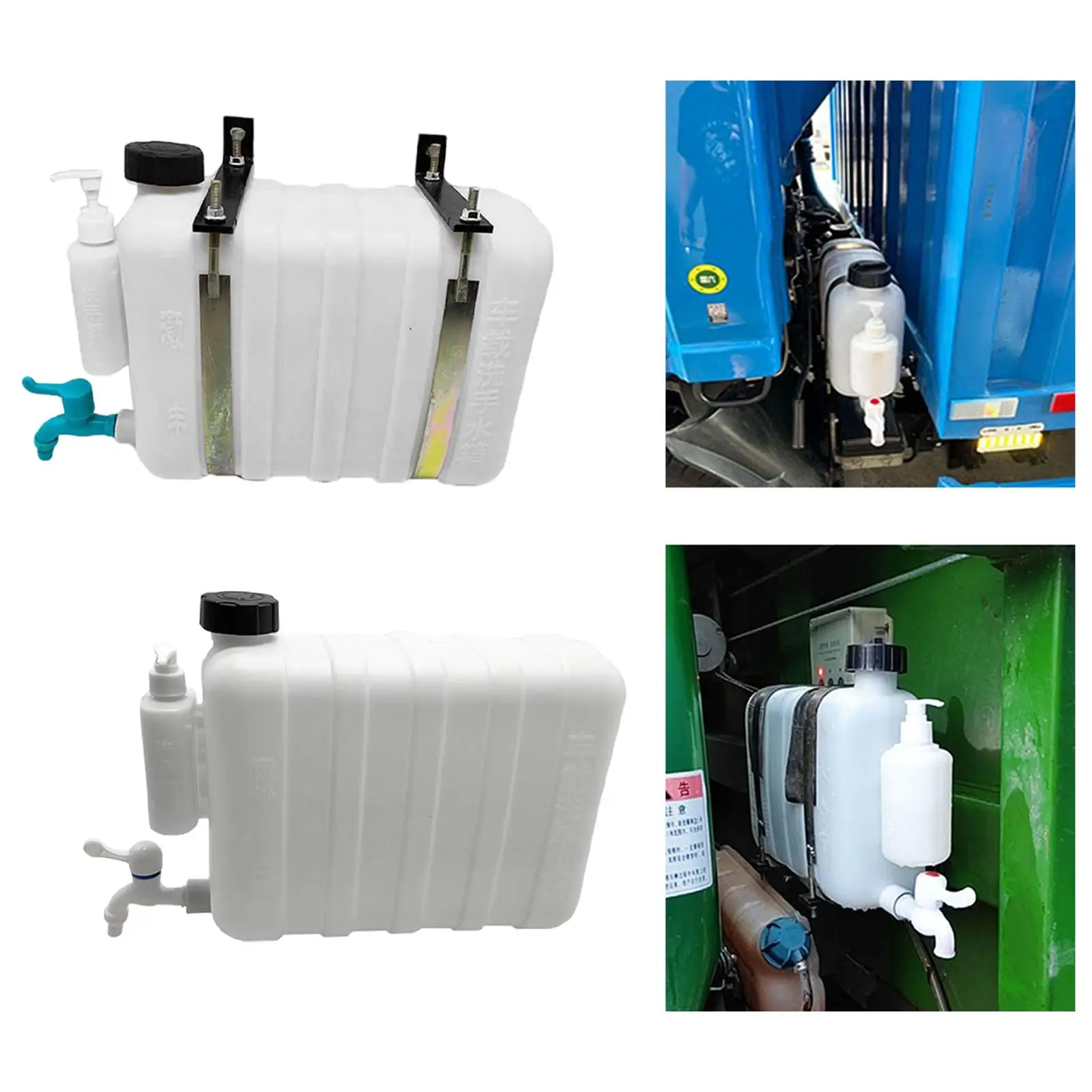 

Heavy Duty 14L Mount Water Tank with Faucet Universal Hanging Water Container for Truck and Construction Site Use