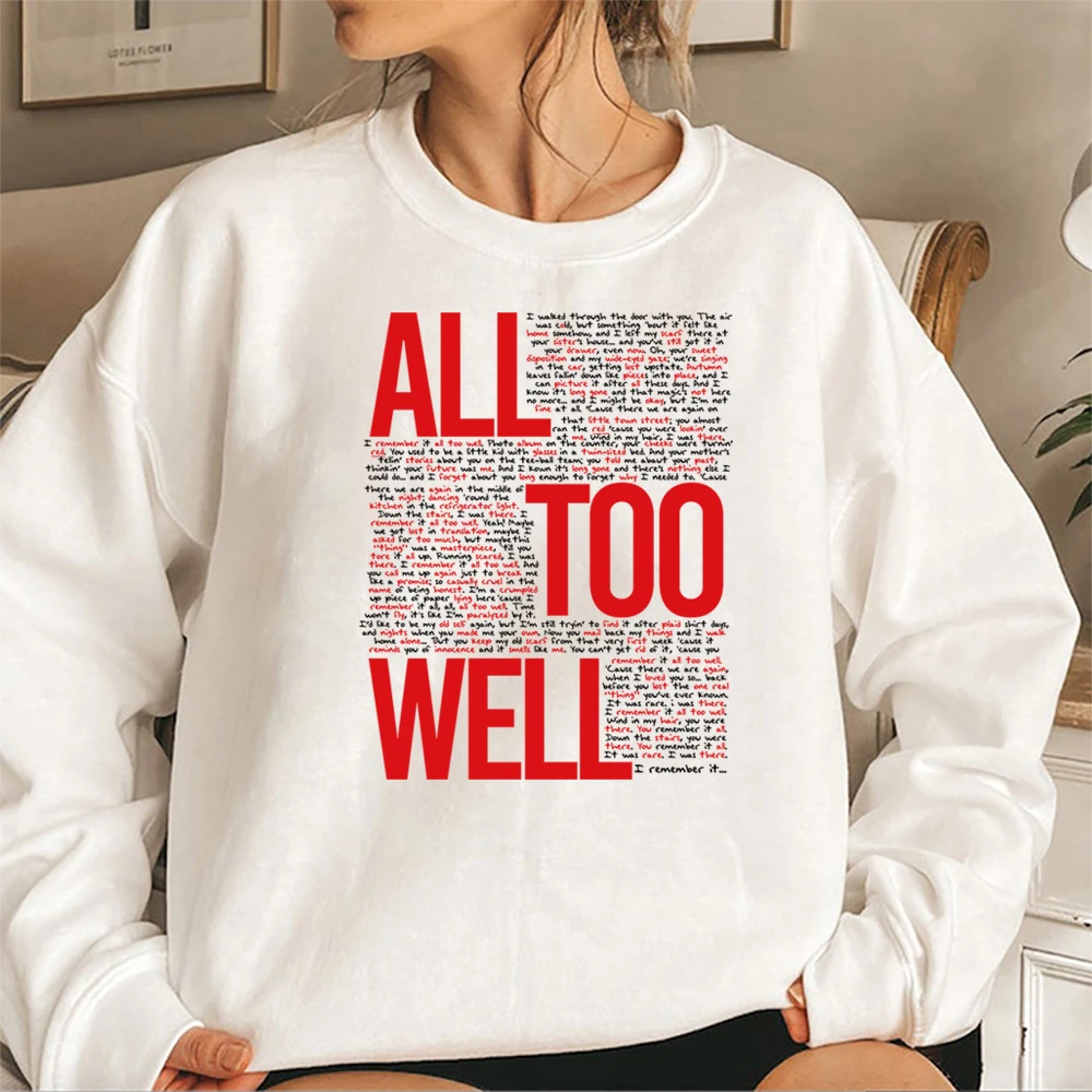 Vintage All Too Well Sweatshirt Eras Tour Mindnight Hoodie Lover Inspired Karma Sweater Music Crewneck Sweatshirts Gift for Fans