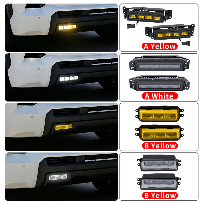 For Toyota Sequoia Tundra 2022-2026 LED Front Fog Lights Lamp Brightness Upgrade Direct Fit OEM Hole Installation Accessories
