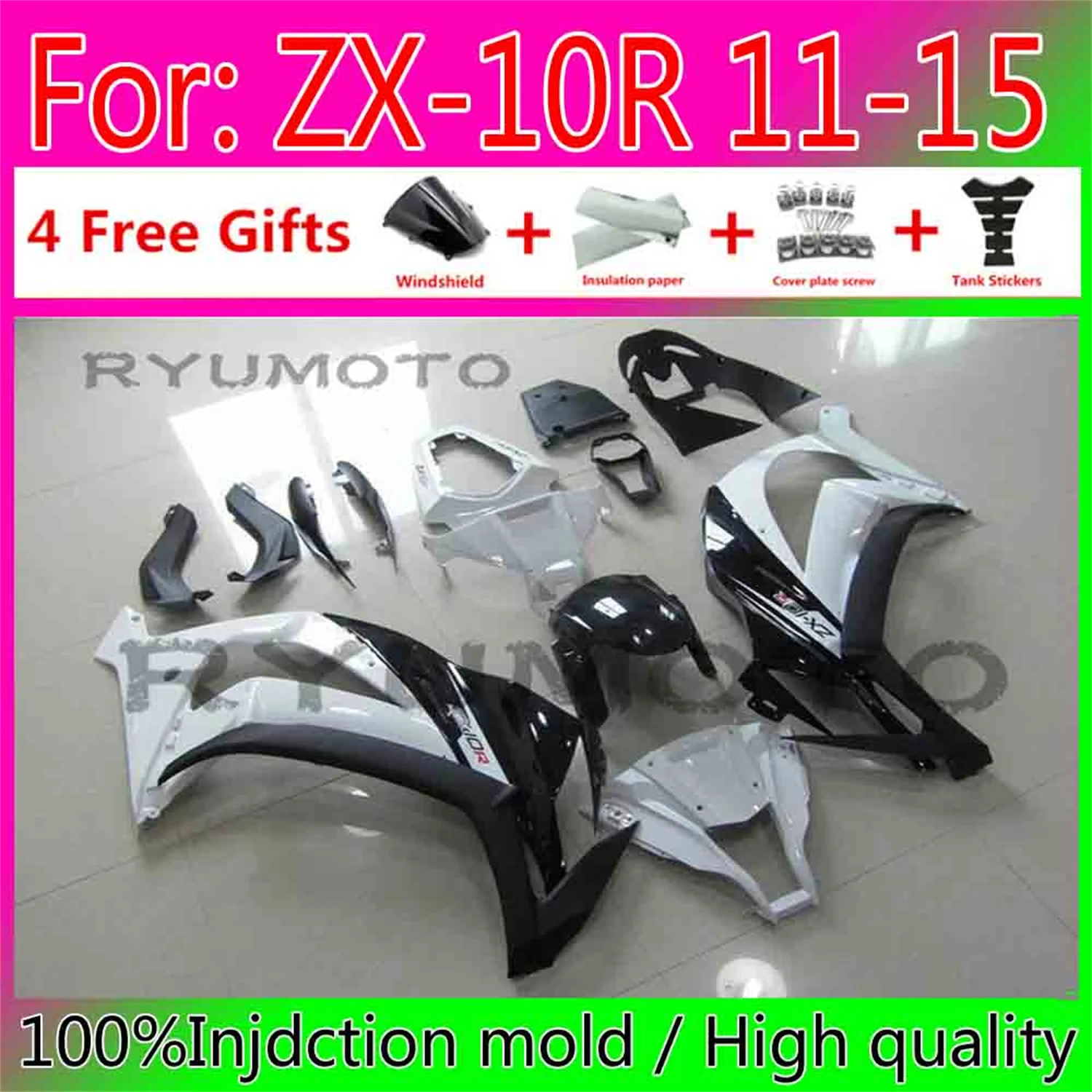 

Motorcycle ABS Injection Molding Full Fairings For Kawasaki ZX10R 2011 2015 11 12 13 14 15 Fairingx