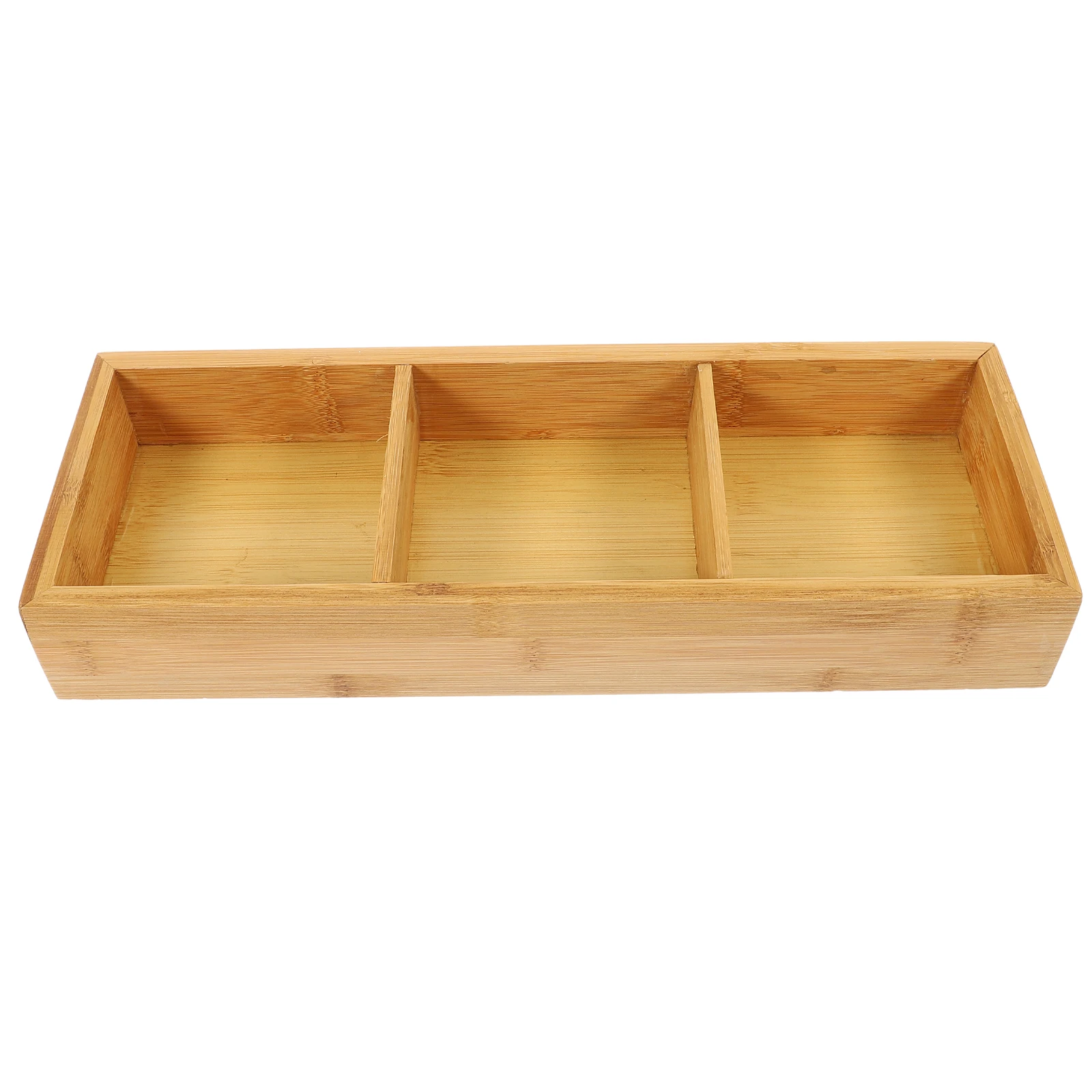 

Bamboo Tray Compartment Plate Multi grids Design Food Dish Hot Pot Vegetable Dining Ware Household Safe Decorative Bowl