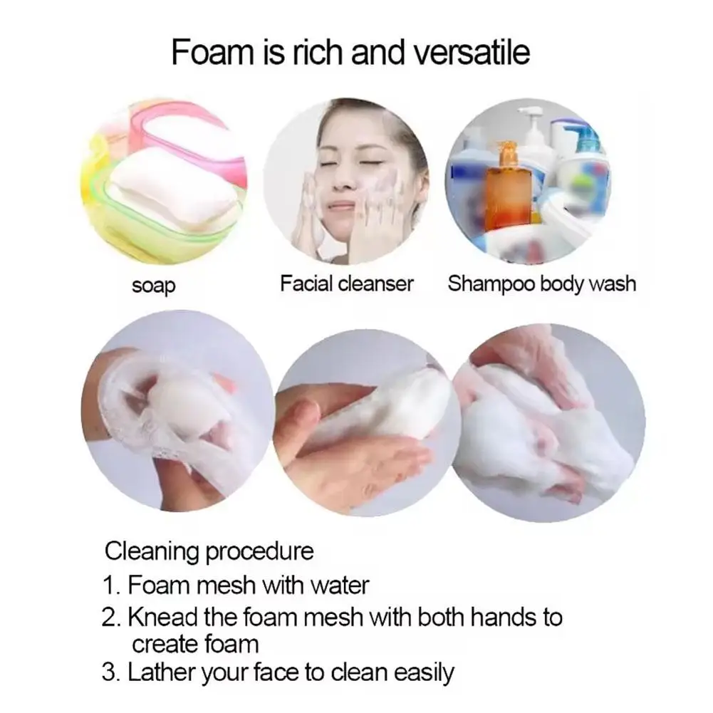 Facial Cleanser Foaming Net for Face Washing Premium Foam Enhancing Bubble Net Bubble Maker Skincare & Face Care Products