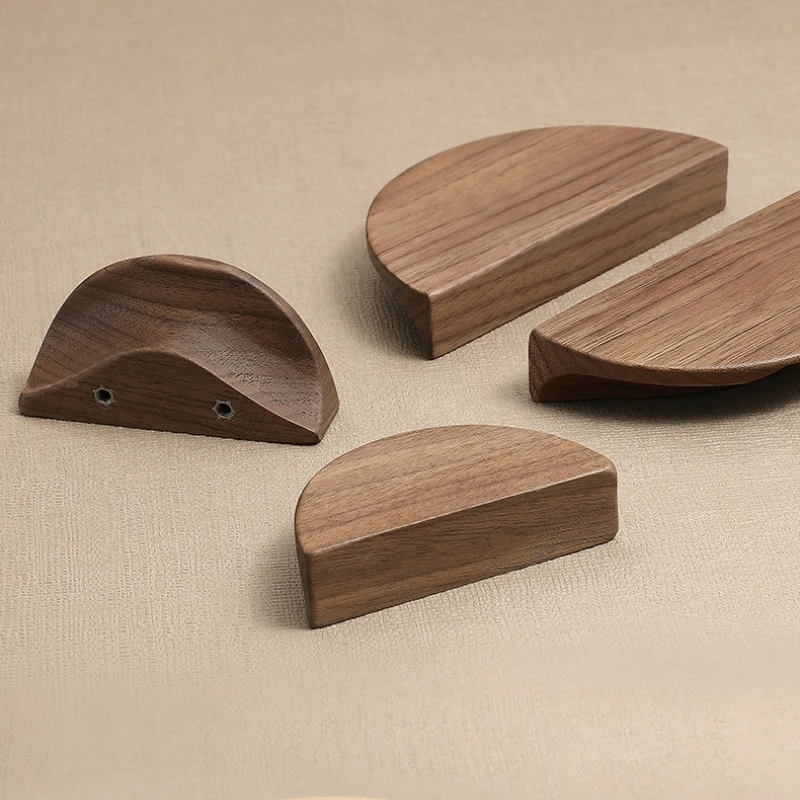 Wardrobes Hardware Child Closet Handle Nordic Semicircle Wooden Cabinet Handles Wood Door Drawer Knobs