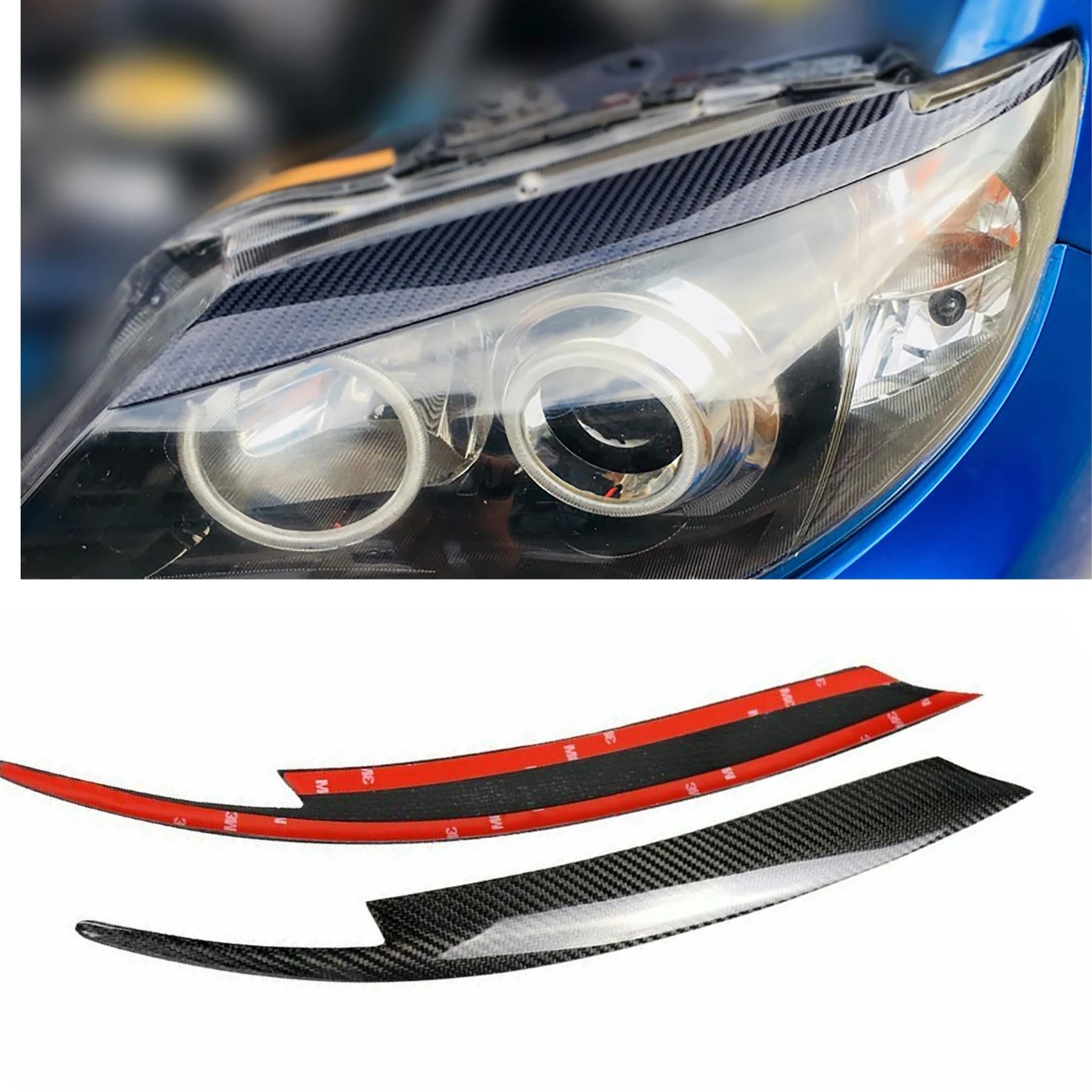 

Headlight Eyebrow Headlamp Eyelid Trim For Subaru Impreza WRX 10th 2008-2011 Carbon Fiber Car Front Head Light Lamp Cover Brow