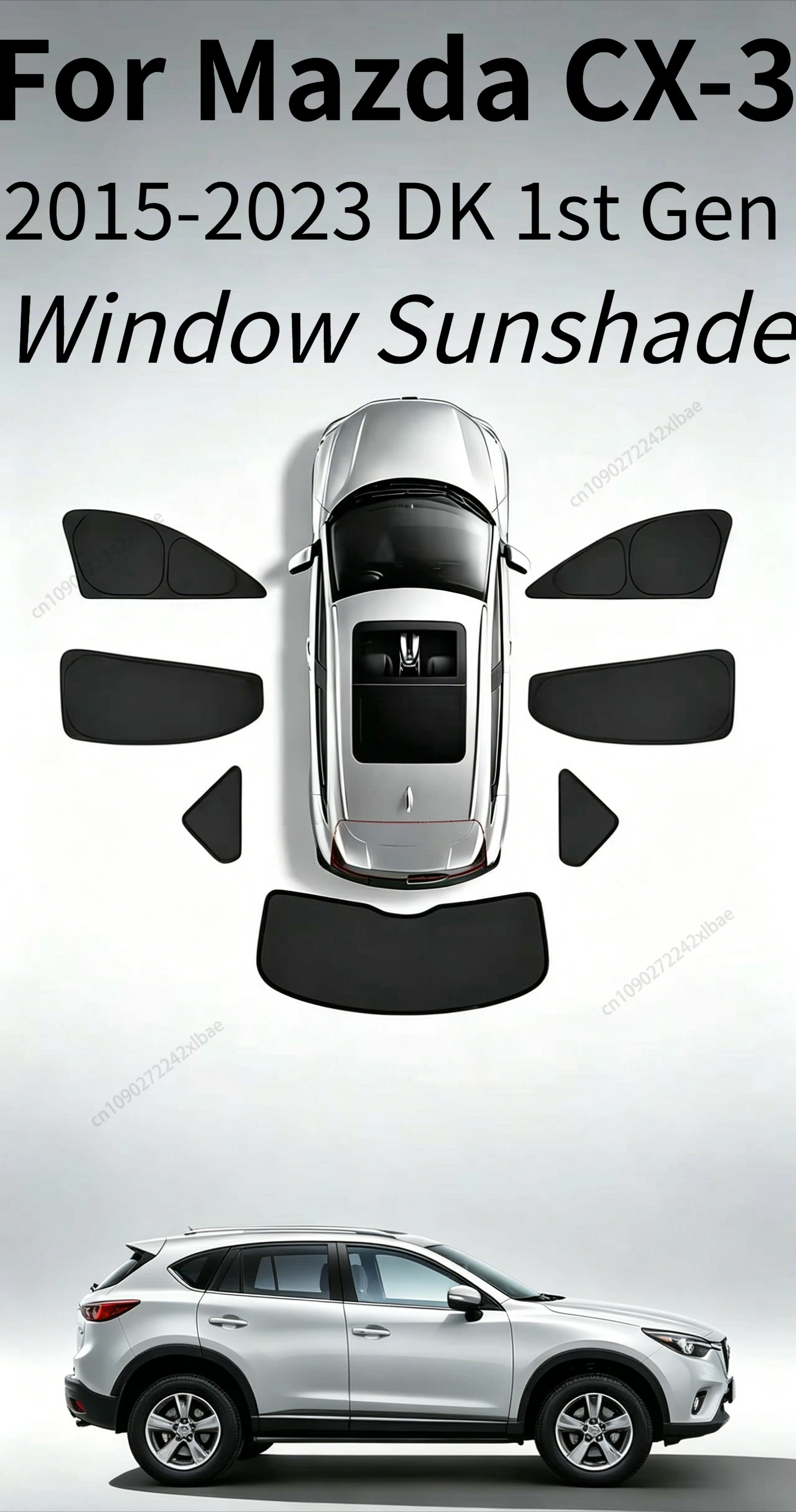 

Магнитная солнцезащитная шторка на окно автомобиля для Mazda CX-3 DK 2015-2023 1-го поколения, сетчатая шторка на лобовое стекло, на раму, для CX3