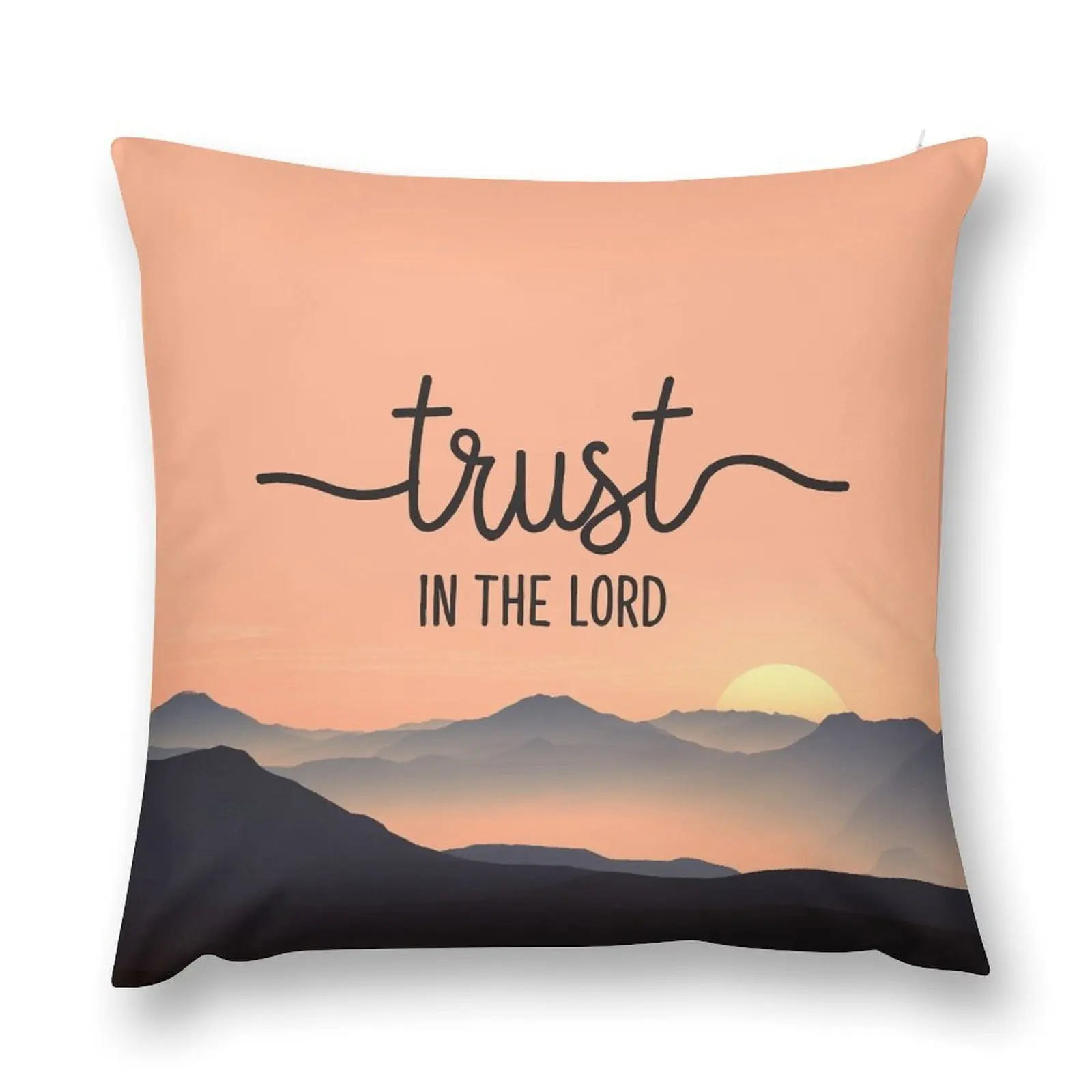 

Trust In The Lord - Christian Bible Verse - Christian Biker Cool And Funny Design Throw Pillow luxury home accessories pillow