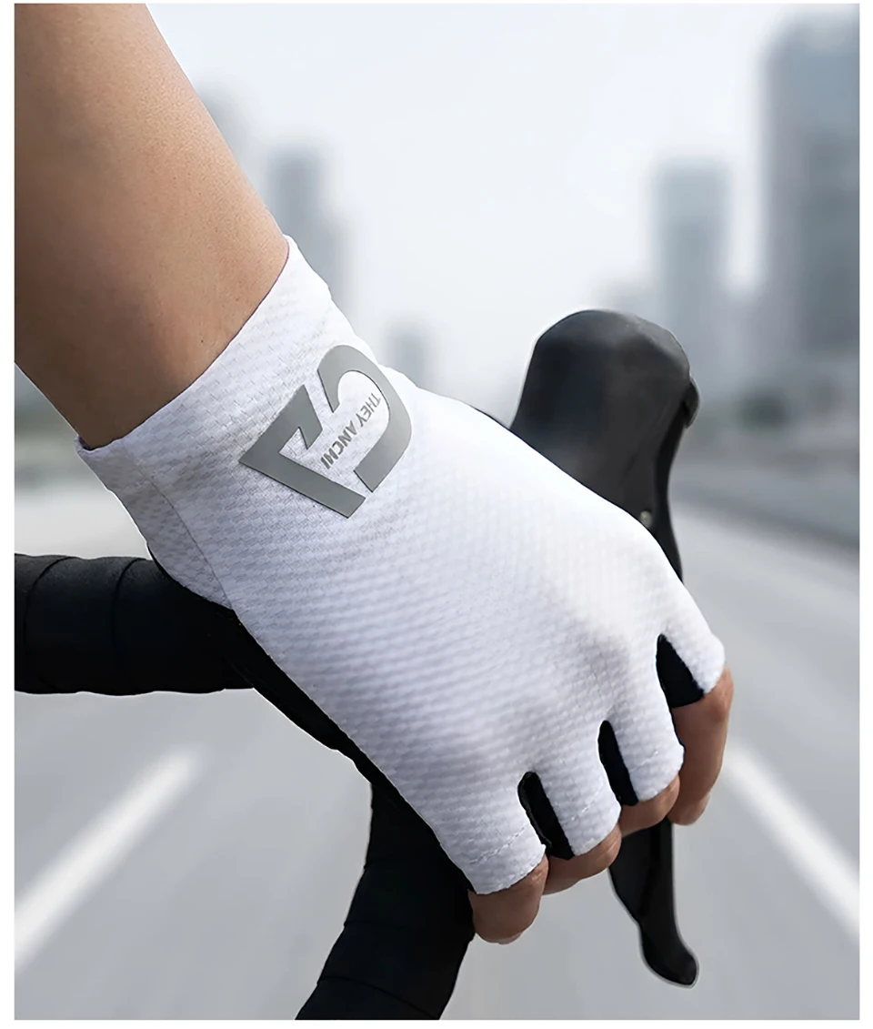 GTUBIKE Fahrradhandschuhe, stoßfeste Fahrradhandschuhe mit halben Fingern, atmungsaktive, stoßfeste kurze Fahrradhandschuhe, Sommerhandschuhe mit hoher Elastizität – Detail 15
